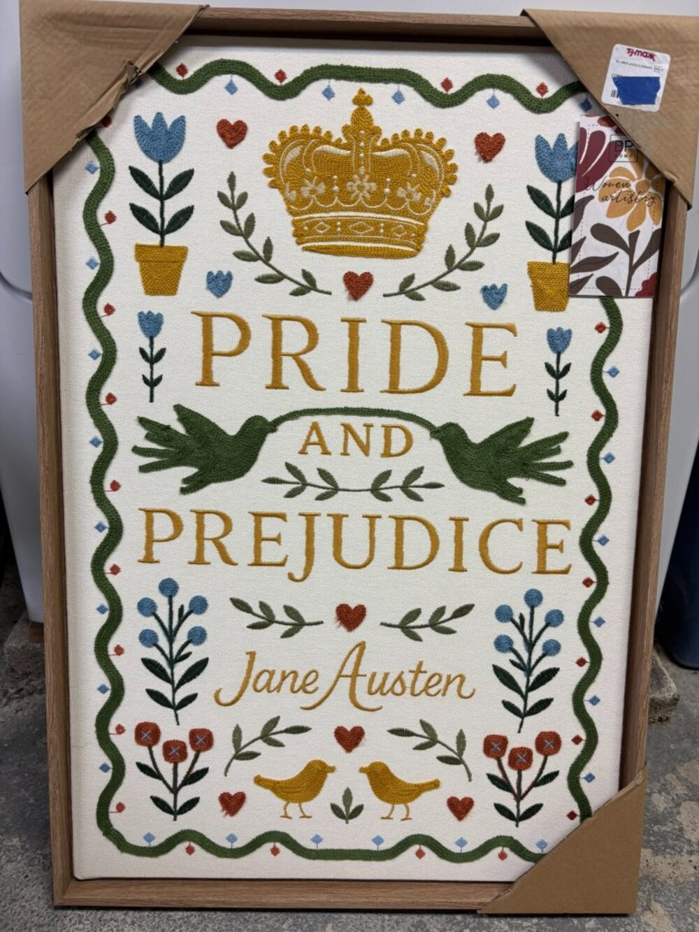 bp home wall art "Pride and Prejudice" Jane Austen 18x26 NWT